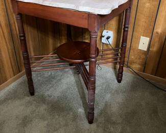 antique lamp table with marble top