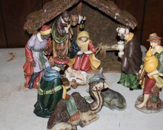 ceramic manger scene