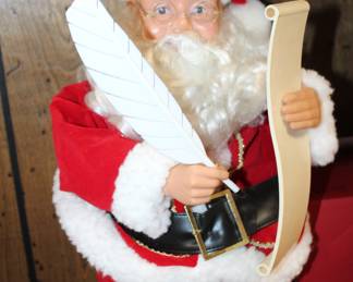 antimated Santa making his list