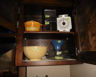 Texas Ware, Pyrex, Scale, Chrome Canisters, etc.