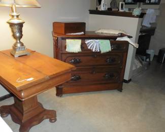 Table (opens) and Dresser