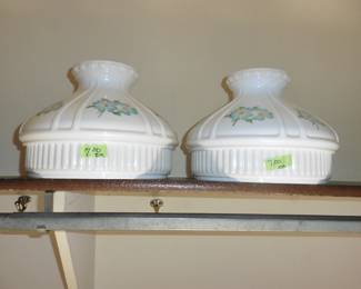 Milkglass Lamp Shades (Hand Painted)