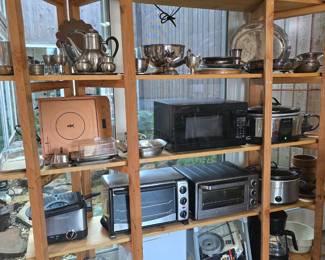 small appliances include slow cookers, instapots, toaster ovens, coffee pots, Keurig, electric skillet, bread maker and more!