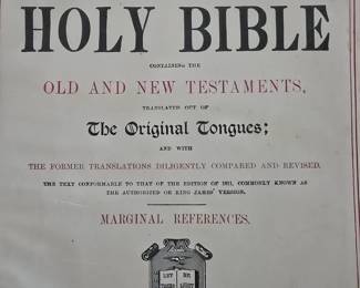 1903 Holy Bible Self Pronouncing Edition