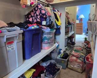 closet full of children's clothing