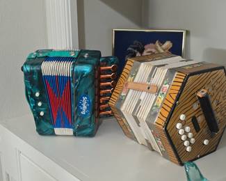 Colorful accordions