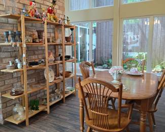 S. Bent Bros all-wood dining table with 4 chairs