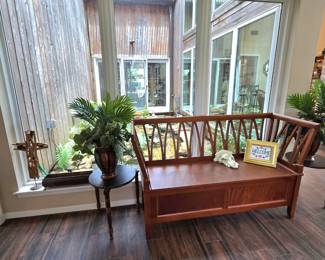 Beautiful wooden storage bench, endless decor items, a large variety of occasional tables, and so much more!