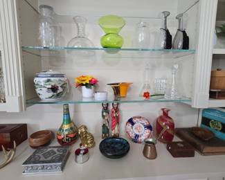 lots of hand blown glass