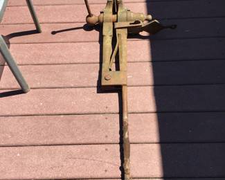 Blacksmith leg vise. 39” long