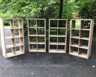 4 units of book shelves. 30” x 15 1/2” x 58” high