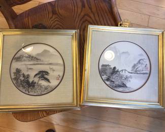 Asian pair of pictures