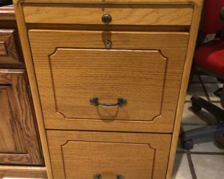Wood filing cabinet