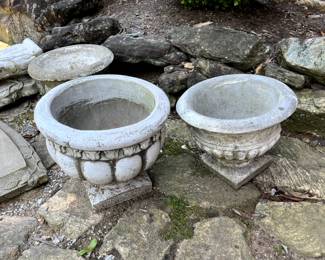 Concrete garden planters