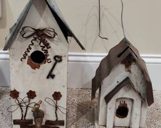 Handmade birdhouses