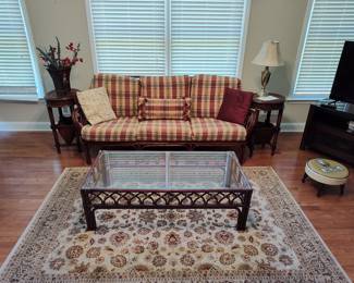 Matches bistro set and chair with ottoman