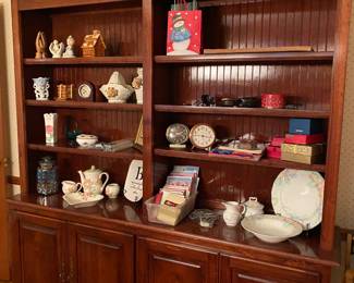 large solid wood bookcase