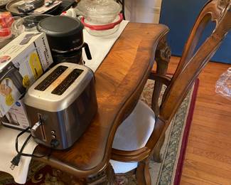 large solid wood table with chairs, very heavy, in great condition