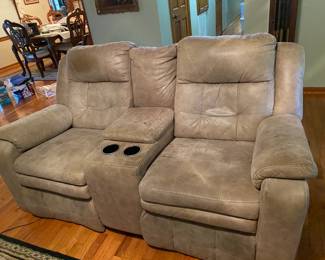 couch with electronic controls