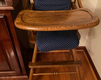 solid wood highchair