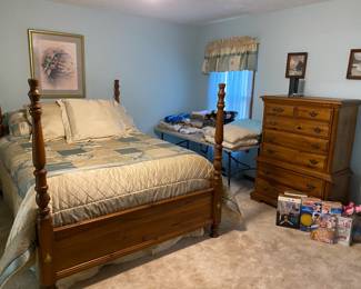 solid wood bed suite