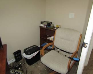 shredder and office chair