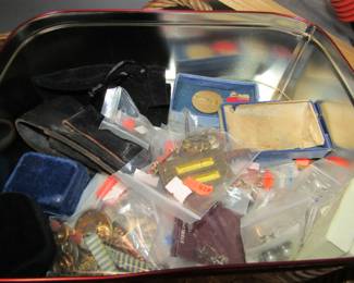 Jewelry, military pins & more