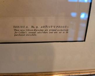 Artist's proof, Gibson Girls set of 12