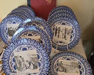 Gibson girl plates, set of 24