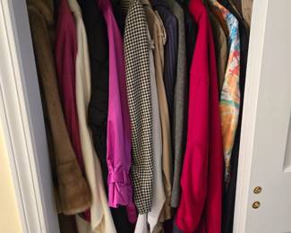 Ladies clothes, coats