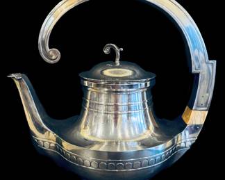 Middle Eastern Design Sterling Silver Tea Kettle, 1,121g