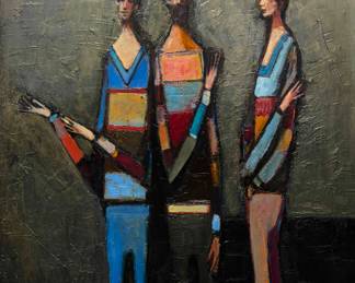 David Adickes (January 19, 1927 – Still Active) Mixed Media on Panel 38-1/2" x 29"