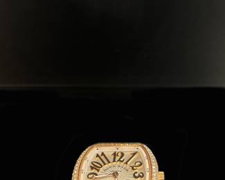 Franck Muller Vanguard Rose Gold & Diamond Watch in Box