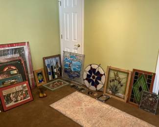 Stained glass, Framed Concert and Opera posters