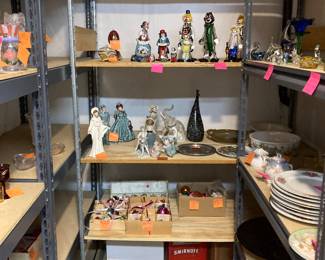 Vintage Murano clowns, Vintage Christmas ornaments, vintage ceramic figurines