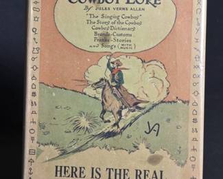 Cowboy Lore By Jules Verne Allen Signed