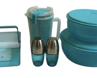 Turquoise Plastic Storage Etc.