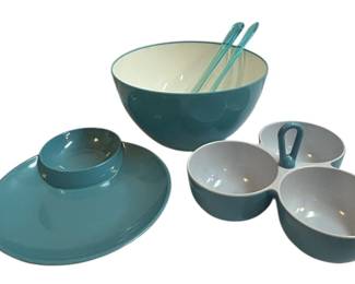 Turquoise Melamine Servers