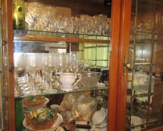 glassware, crystal and colored glass