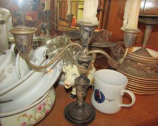 sterling marked candle holder