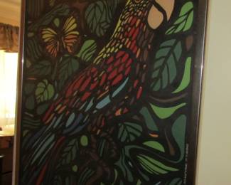 Cuba parrot wall art