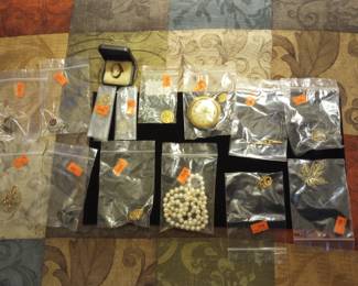 Gold, sterling silver & cameo