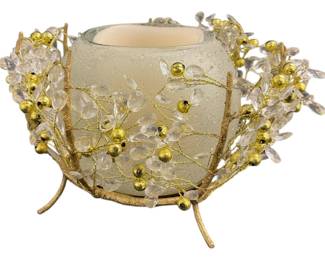 Lovely Gold Tone Candle Holder