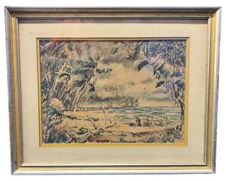 Texas Navy Off Yucatan by E M Schweizer