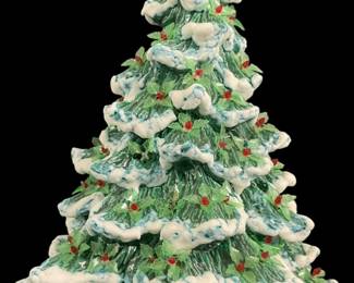 Vintage Ceramic Christmas Tree with Lights