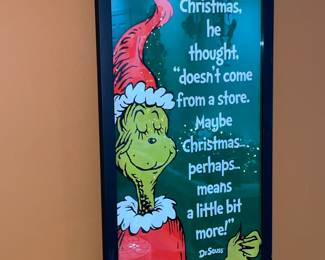 Framed Grinch Wall Sign