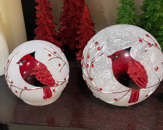 Light-Up Cardinal Glass Balls (From Seasonal World - Jackson, NJ)