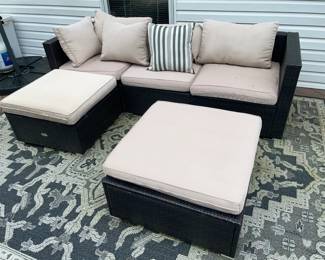 Large Outdoor Sectional Sofa W/ Cushions & Pillows By PatioJoy