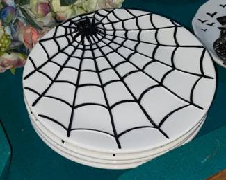 Halloween Spider Web Plates