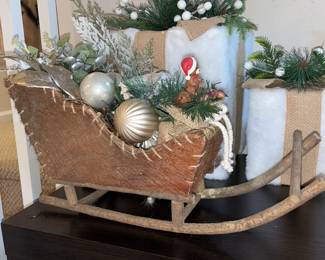 Christmas Sled Tabletop Decor